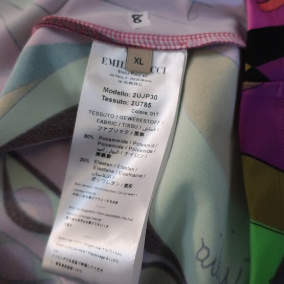 Womens Emilio Pucci Multicolor Print Top XL - Picture 7 of 8
